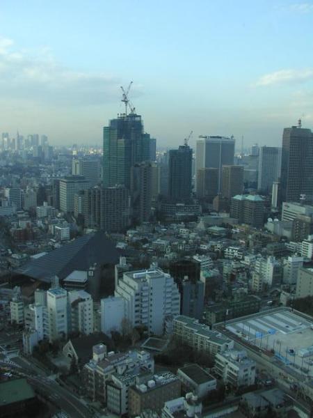 Scaled image Tokyo view from Tokyo Tower. My company sits in white (twin) buildings on the right..jpeg 