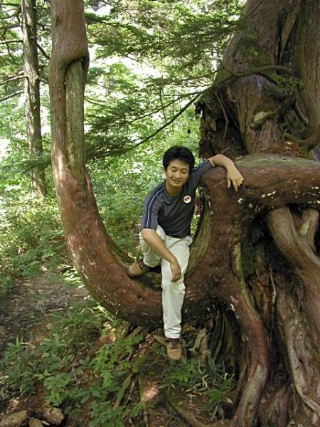 Scaled image Eddie is playing on a funny tree.jpeg 